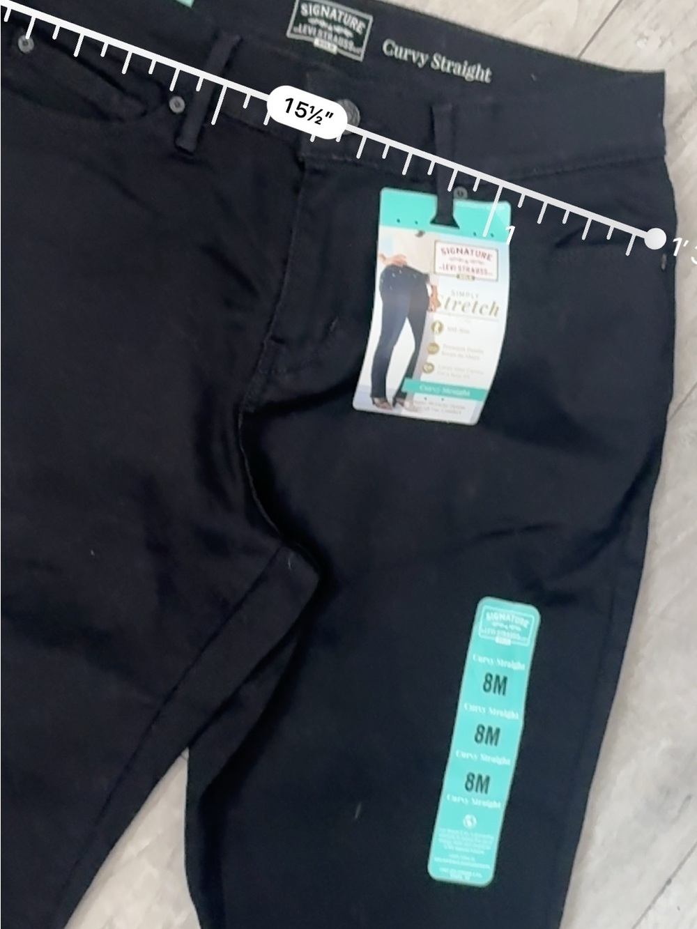 Signature by Levi’s Black Women's Stretch Skinny Jeans - Size 8M - Picture 6 of 6